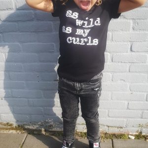 kids t-shirt as wild as my curls boys
