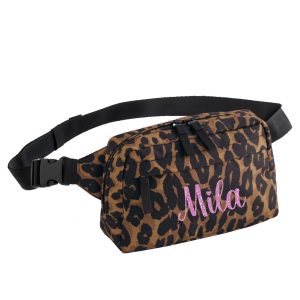 Panterprint crossbody eigen tekst