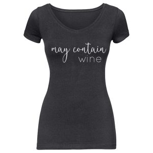 Dames t-shirt may contain wine