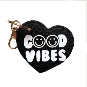 hart sleutelhanger good vibes