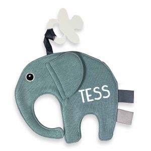 Knuffeldoekje olifant met eigen tekst